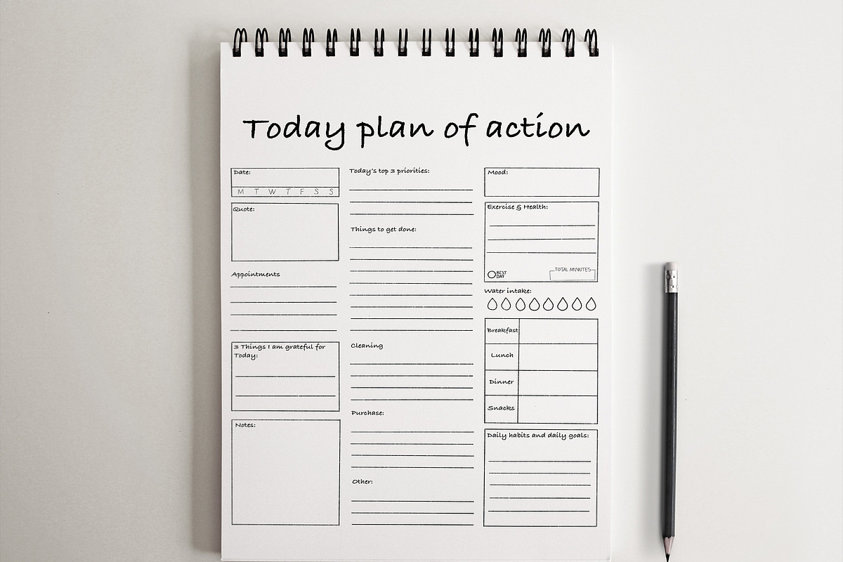 20 HandDrawn Printing Planner Layout, a Graphic by Character (Photo 4 of 10)