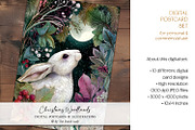 Christmas Woodlands Animal Postcards, an Animal Illustration by The Dutch Lady Designs (Thumbnail 4 of 7)