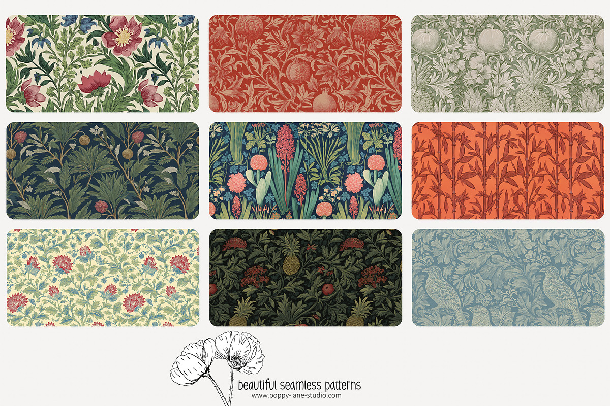 70 Arts & Crafts seamless pattern, a Pattern Graphic by Poppy Lane Studio (Photo 8 of 10)