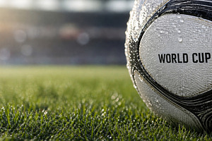 Football soccer championship ball on, a Photo by Dvoevnore photos