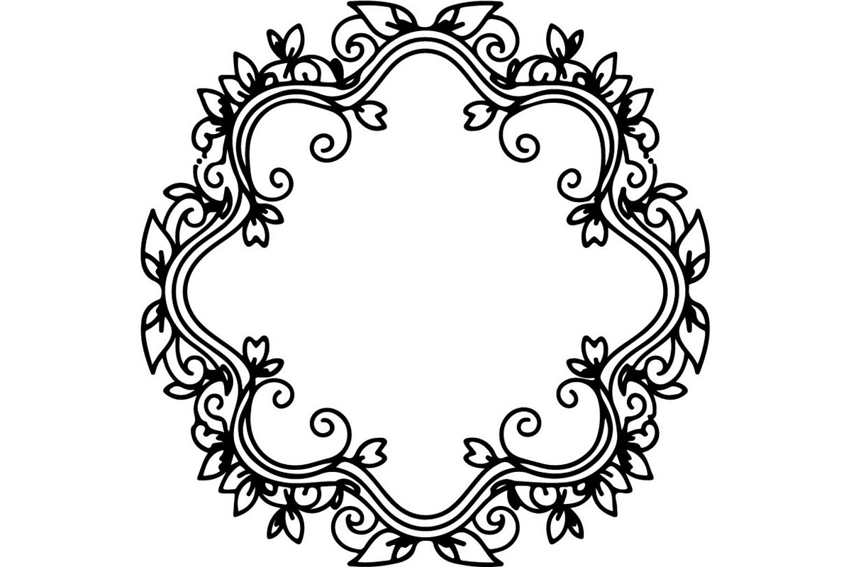 20 Simple Floral Monogram Frame, an Object Graphic by Designer_Momina (Photo 18 of 18)