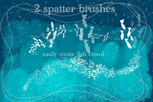 Aqua Paradise Procreate Stamp Brush