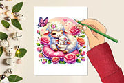 Valentine Cute Sheep Clipart Bundle, a Seasonal Illustration by Craft Nest (Thumbnail 4 of 5)