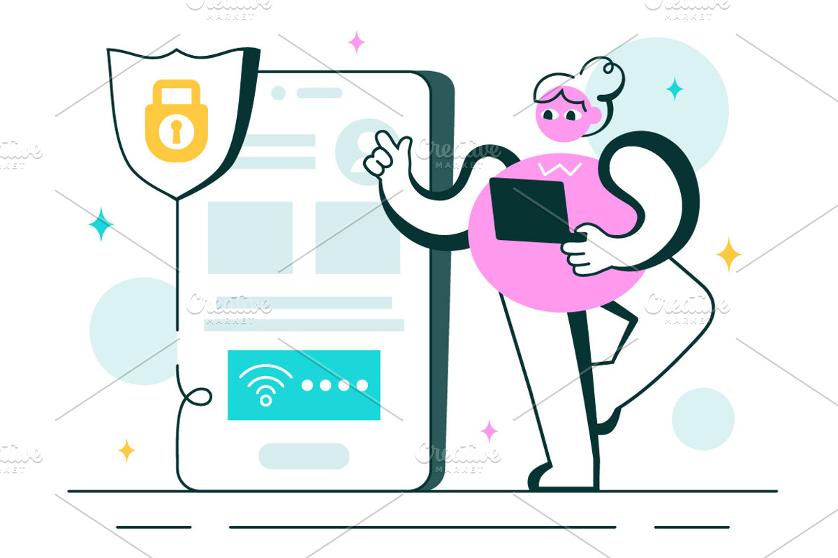 10 WiFi Security Wireless Technology, a Technology Illustration by denayunebgt (Photo 4 of 4)