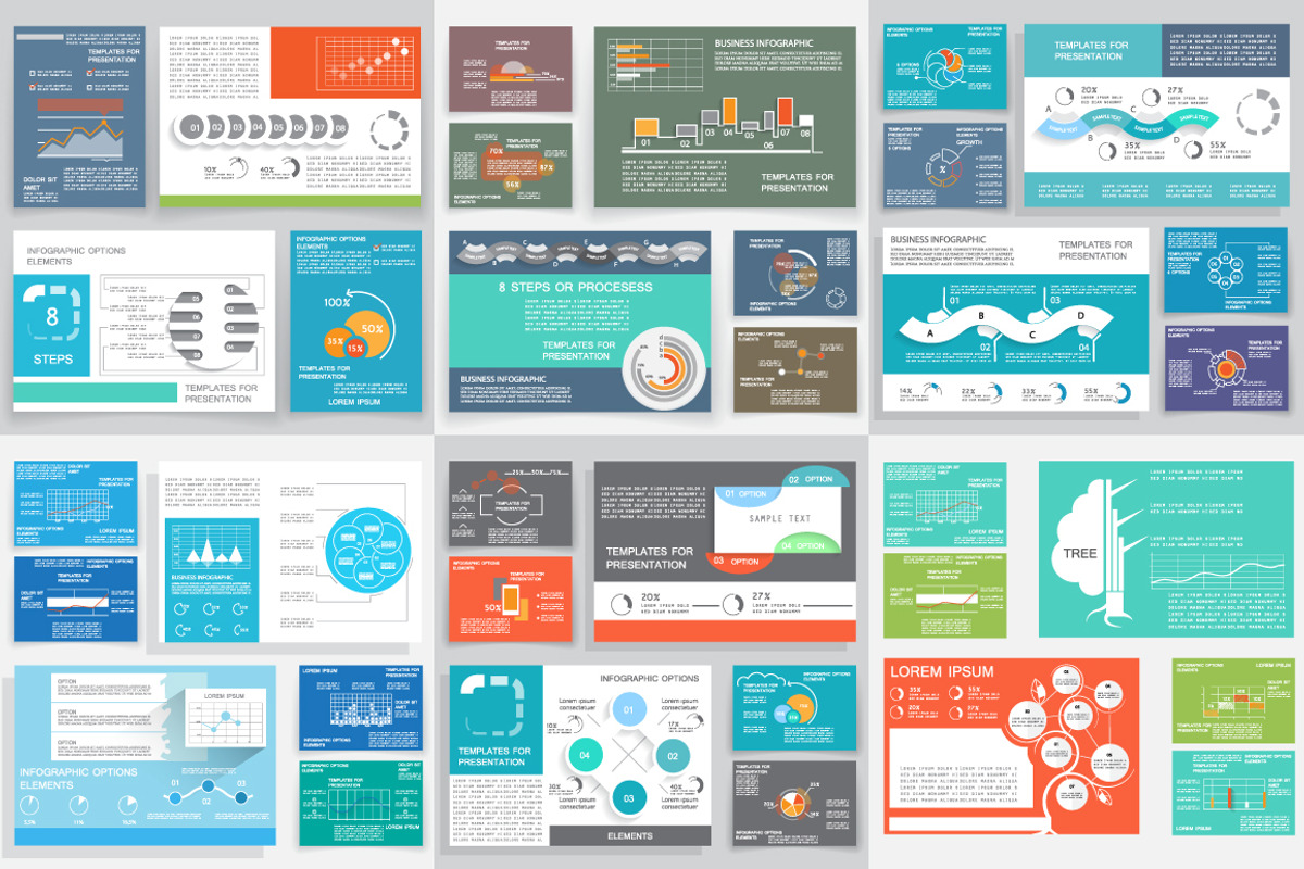 Infographic templates 34 version, a Templates & Theme by Mechik