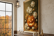 Pumpkin Lantern with Autumn Flowers, a Background Graphic by Floraphoria (Thumbnail 5 of 6)