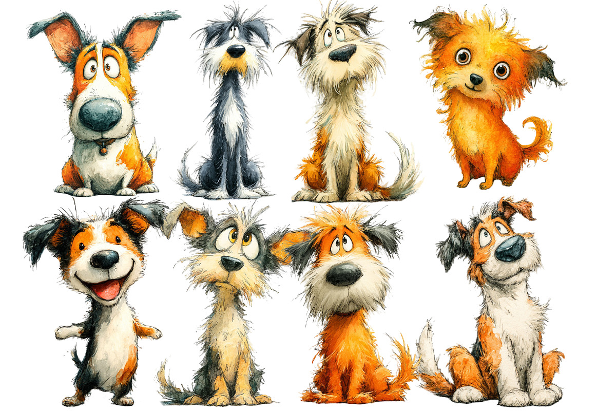 Quirky Dogs Clipart, an Illustration by Designworld (Photo 2 of 5)