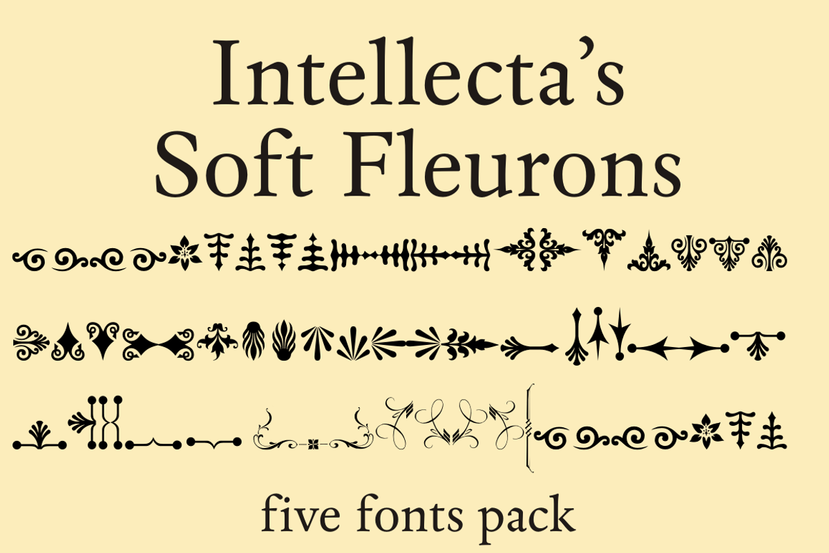 Soft Fleurons Pack - five fonts preview 5