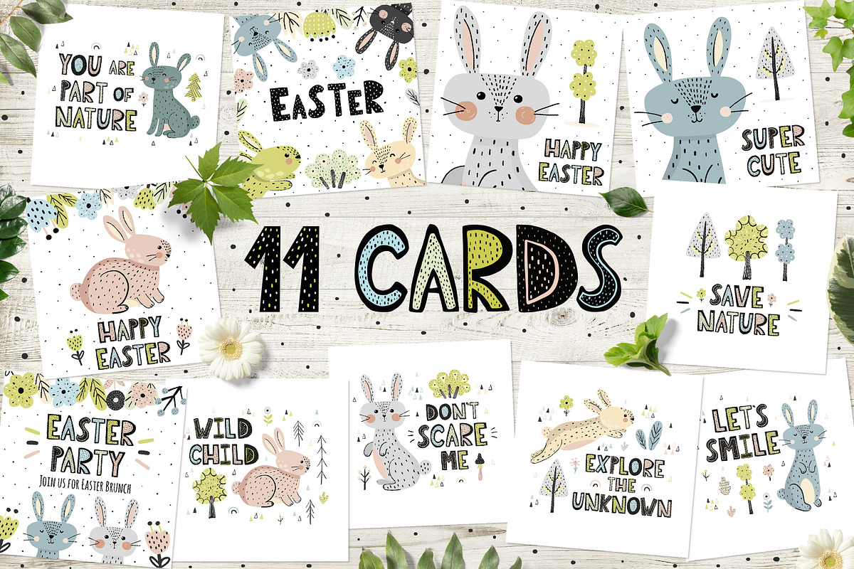 Rabbits Collection: patterns, cards, an Animal Illustration by Gulnara Sabirova (Photo 11 of 16)