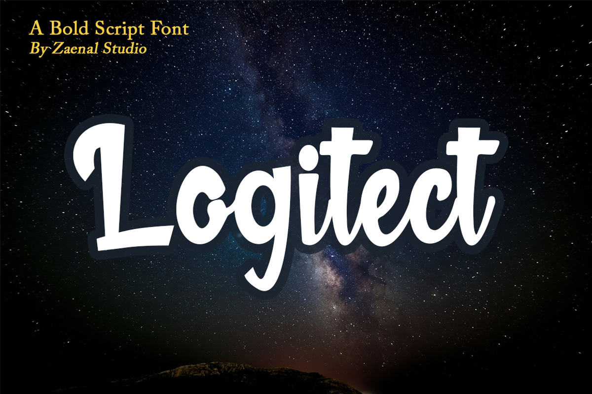 Logitect, a Script Font by Zaenal Studio (Photo 1 of 10)