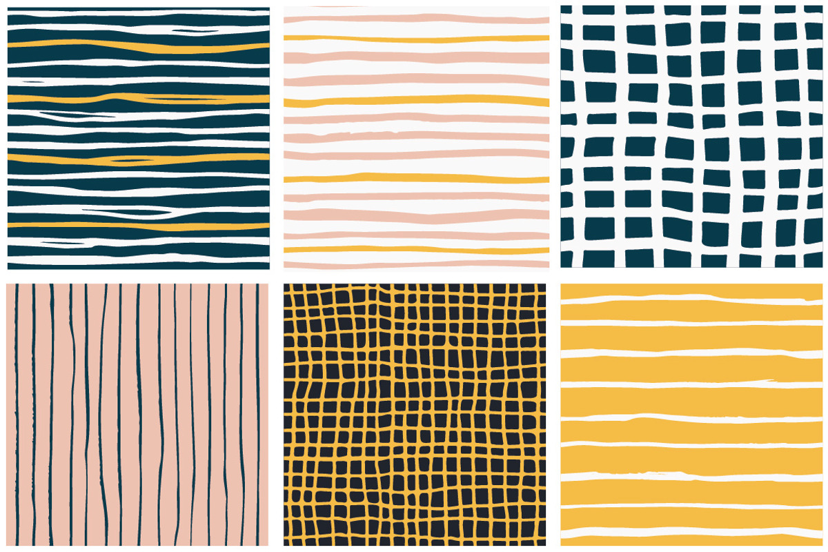 Hand drawn lines - patterns, a Pattern Graphic by Wild Rose (Photo 2 of 11)