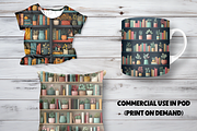 72 Book Lovers Digital Paper, a Pattern Graphic by LA Design (Thumbnail 9 of 10)