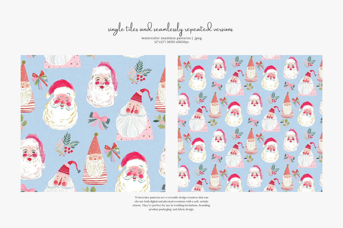 pastel Christmas seamless patterns, a Pattern Graphic by Patishop Art (Photo 7 of 10)