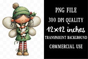 Christmas Whimsical Fairy Clipart, an Illustration by Designking (Thumbnail 4 of 5)
