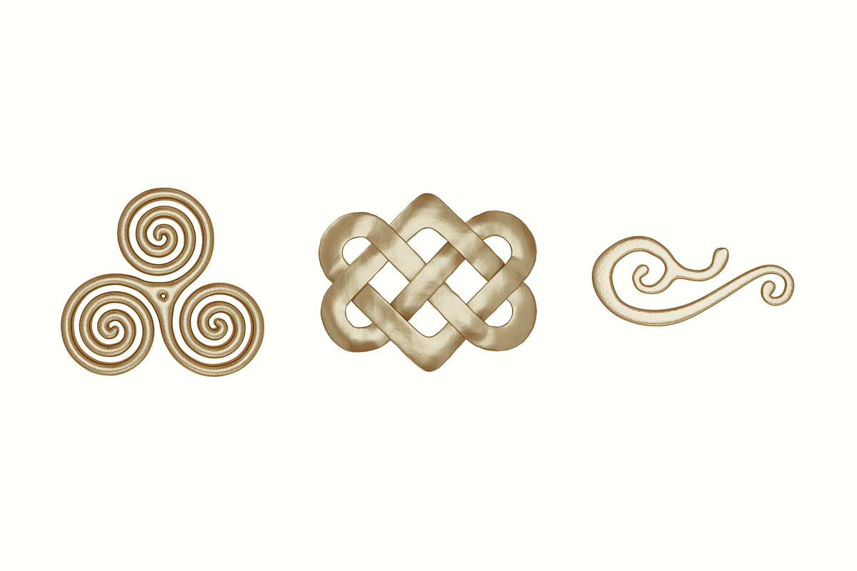 Gold Celtic Clip Art Bundle, an Object Illustration by 3PointsCreative (Photo 2 of 5)