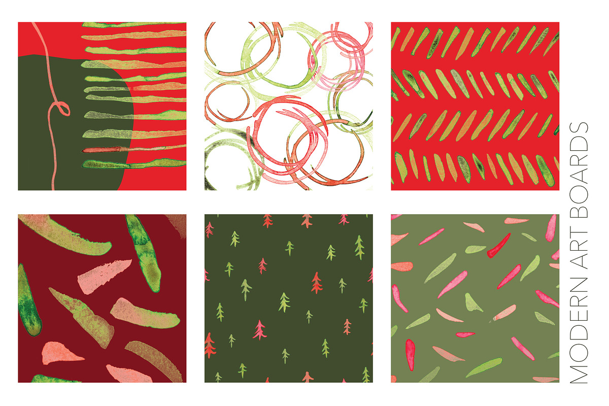 Modern Holiday Collection, a Pattern Graphic by The Collective Studio (Photo 4 of 8)