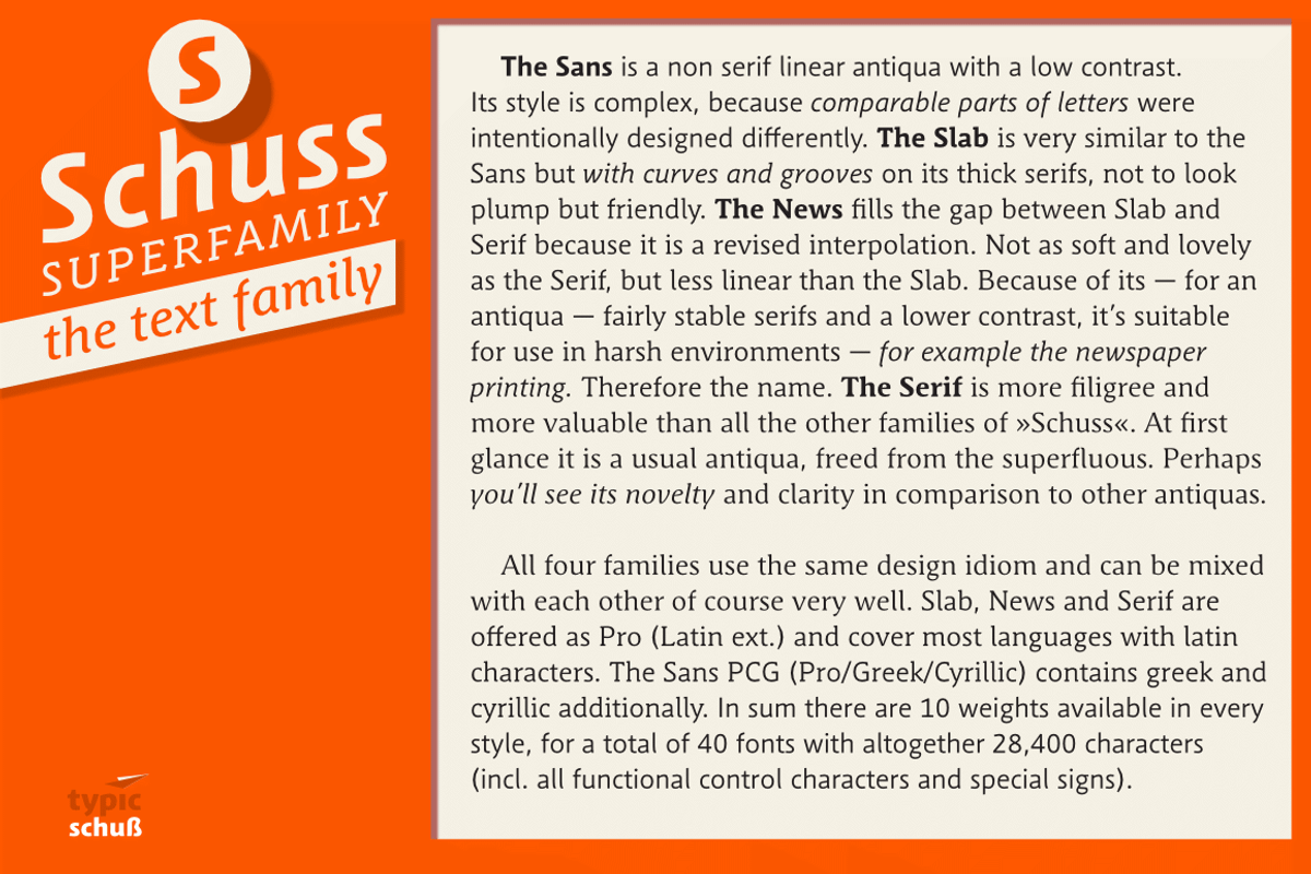 10 Fonts Schuss Serif Pro, a Serif Font by typic schuss (Photo 15 of 18)