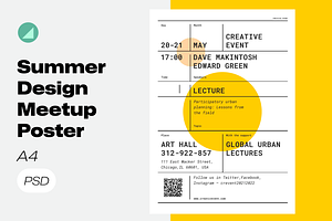Design Meetup Event PSD Poster, a Flyer Template by Danil Polshin