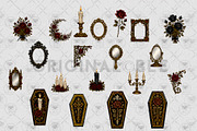 Vintage Gothic Coffin Clipart, a Decorative Illustration by BigCakeBee (Thumbnail 3 of 4)