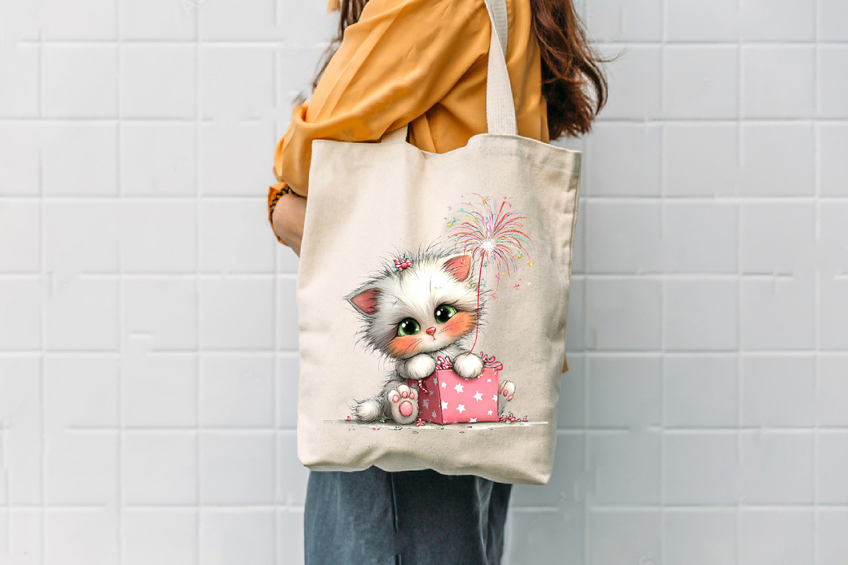 Whimsical 4th of July Cat Clipart, an Illustration by CreationArt (Photo 7 of 7)