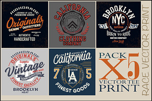 TEE PRINT VECTOR DESIGNS X5