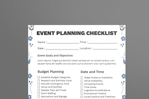 Event Planning Checklist Template