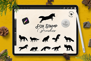 Fox Stamp Brushes for Procreate