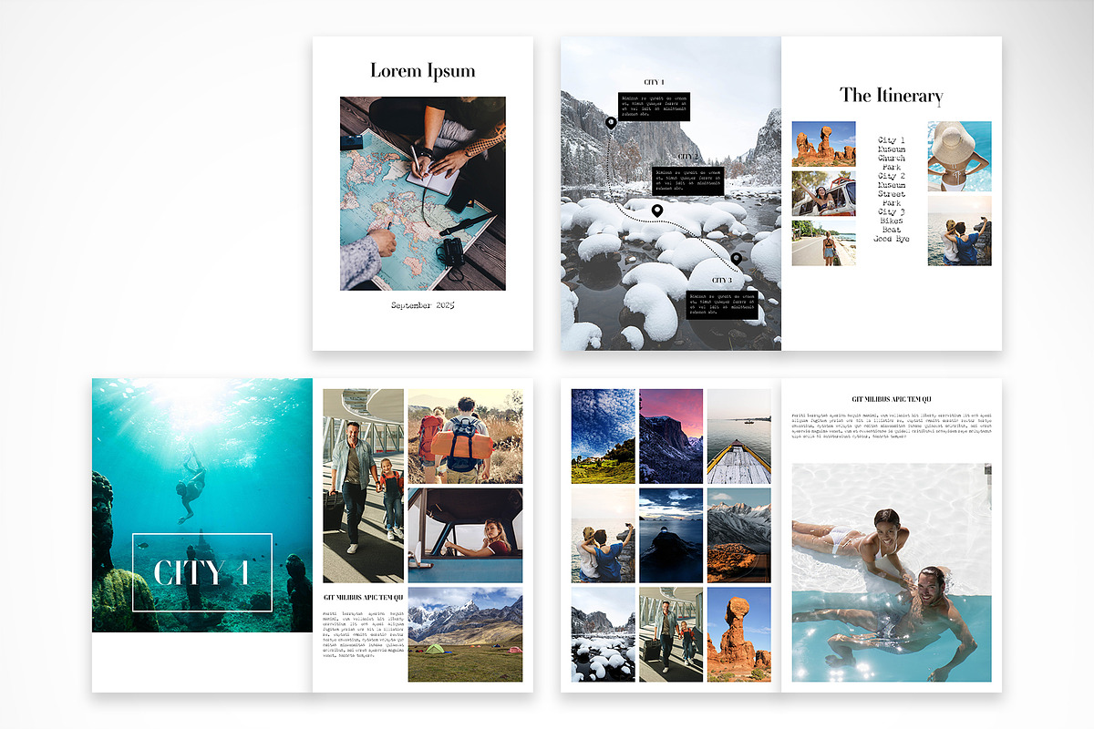 Travel Itinerary Brochure Template preview 2