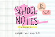 School Notes Procreate Brush Pack, a Brush Add-On by Sometimes Crafter Studio (Thumbnail 1 of 4)