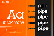 Pipe Font Bundle - Geometric Duo, a Slab Serif Font by Lateral Design (Thumbnail 7 of 18)