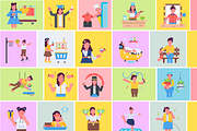 Animated Flat Girls Icons, a Duotone Icon by Prosymbols (Thumbnail 5 of 10)