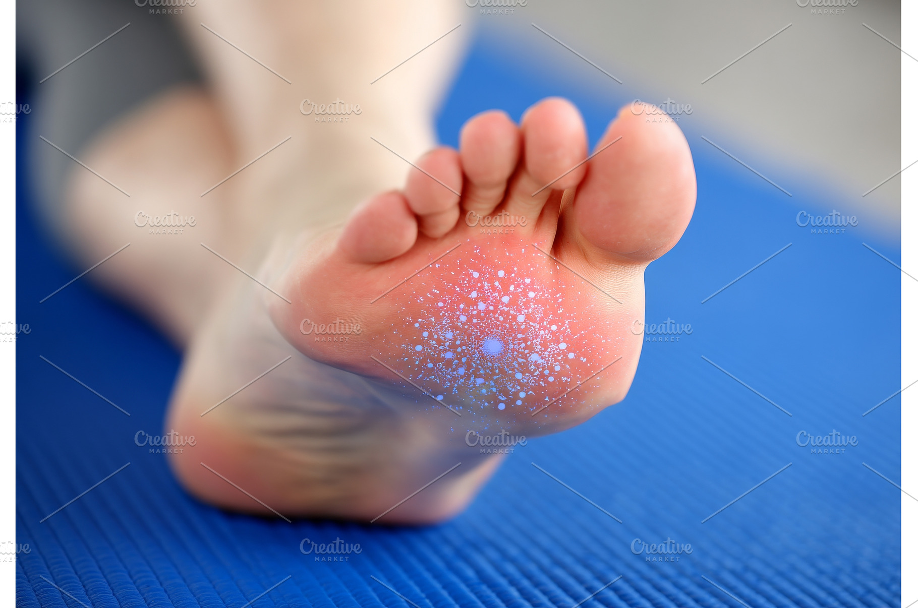 A young woman wearing blue leggings, a Sports & Recreation Photo by ZinetroN