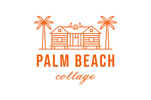 Vintage Retro Rustic Palm Beach Logo, a Branding & Logo Template by Buqancreative