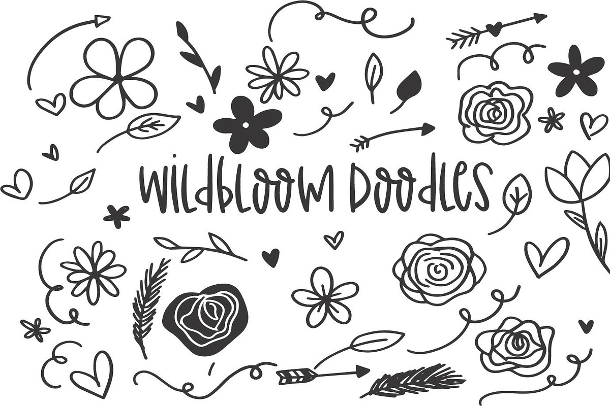Wildblooms Font & Doodle Duo, a Script Font by Sabrina Schleiger Design (Photo 3 of 6)