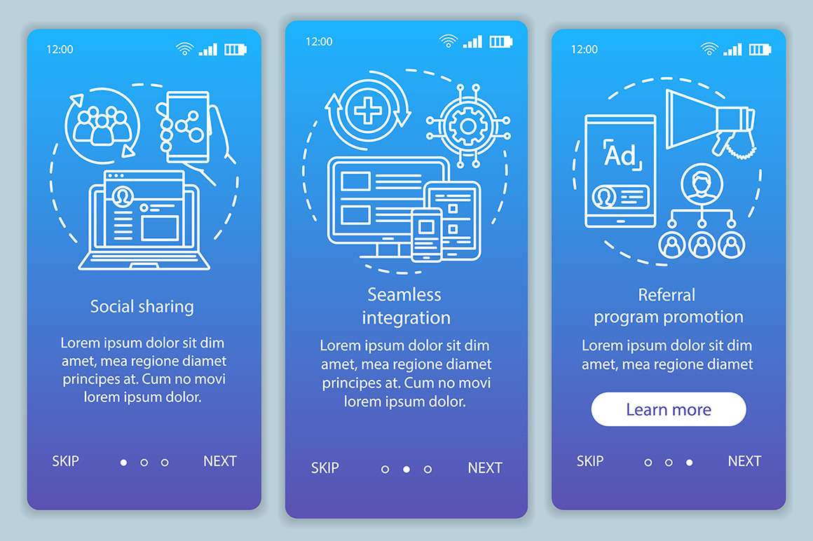 Referral program key items app pages, a Templates & Theme by IMG Visuals