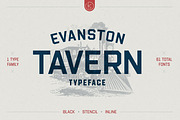 Evanston Tavern | 61 Font Family, a Sans Serif Font by Kimmy Design (Thumbnail 1 of 18)