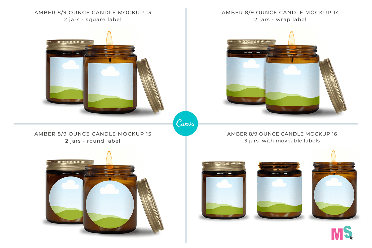 Amber Candle Jar Mockup for Canva, a Mockup by Mockup Scene (Photo 7 of 21)