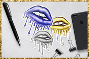 Dripping Lips Png Cliparts, a Decorative Illustration by The GG Shop (Thumbnail 6 of 7)