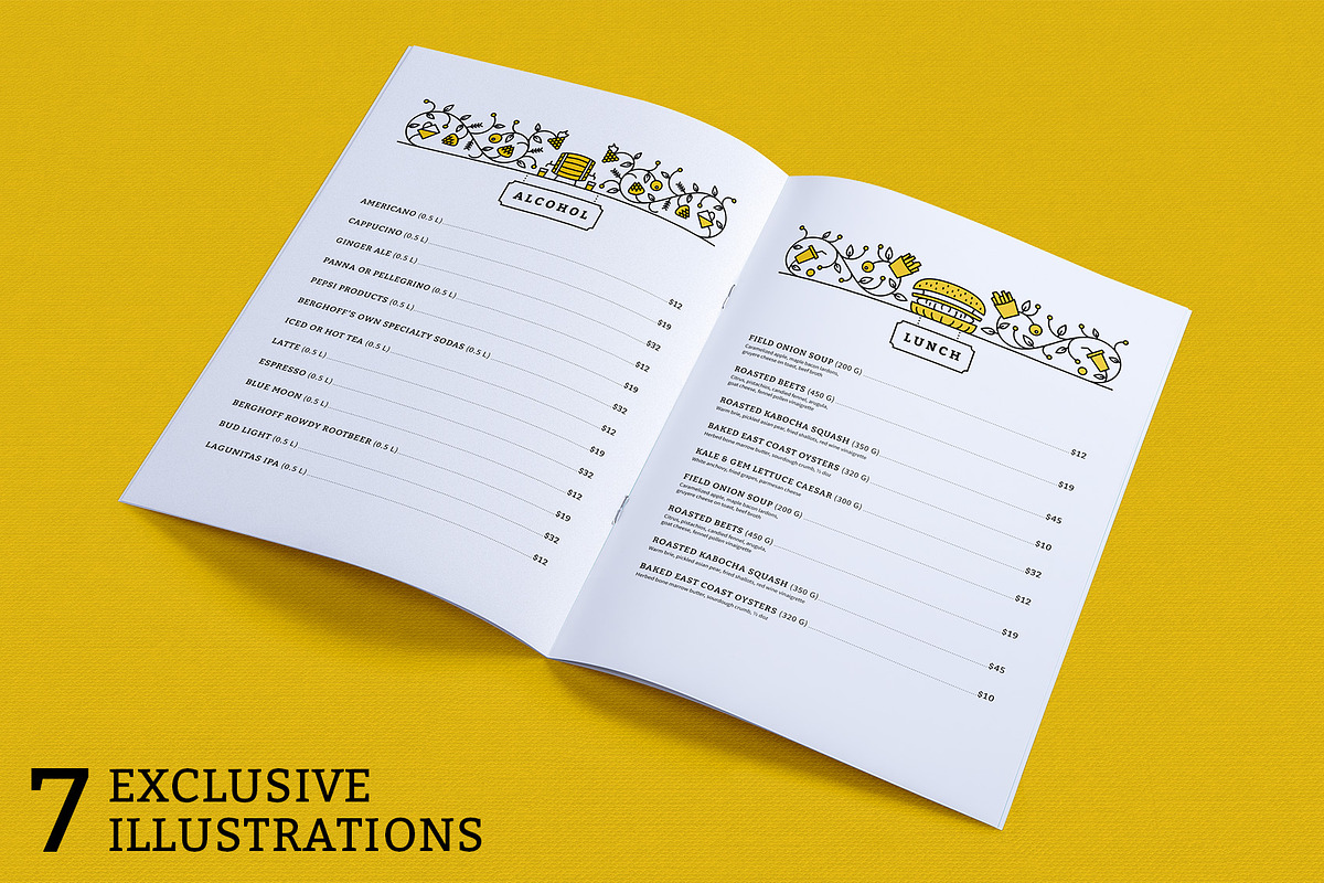 Menu for premium restaurants, a Brochure Template by Hellgram (Photo 2 of 5)