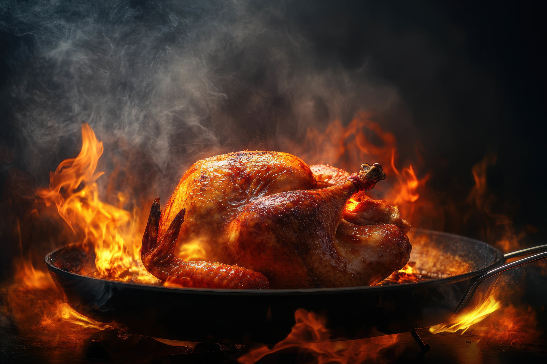 Golden roasted turkey sizzling on a, a Photo by Tanuart | Creative Market Golden roasted turkey sizzling on a, a Photo by Tanuart