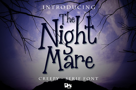 The Nightmare - Creepy Serif Font, a Slab Serif Font by Dm Studio