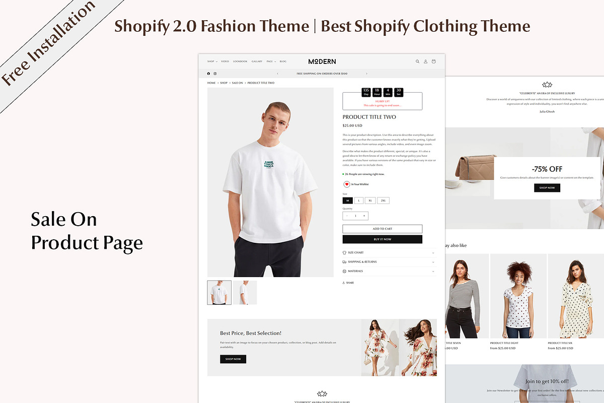 Shopify Modern Clothing Theme, a Shopify Template by QuickArtisan (Photo 4 of 15)