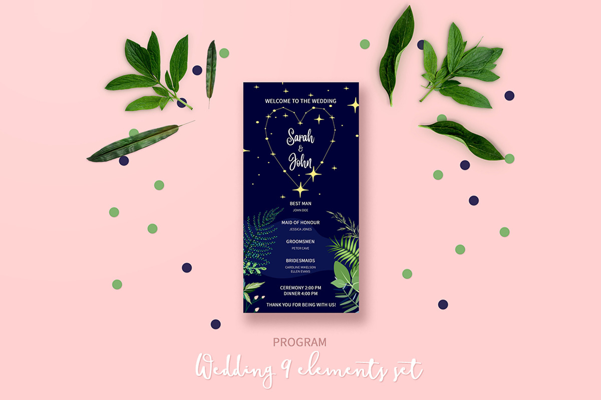 RomanticNight Wedding Invitation Set, an Invitation Template by land art (Photo 9 of 9)