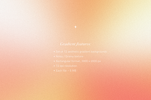 Warm Pastel Gradient Background Set