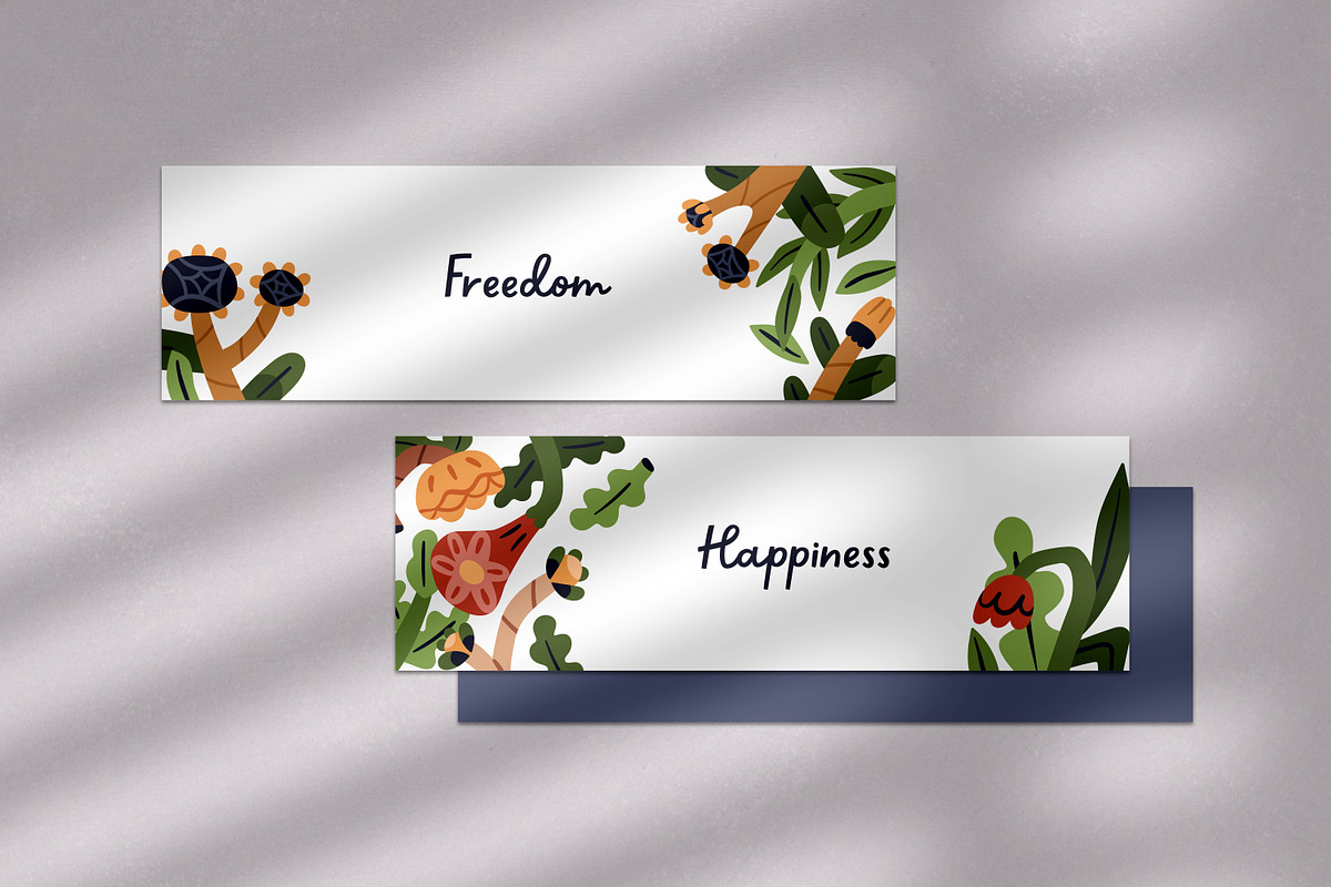 Floral cards, posters, banners set, a Decorative Illustration by Good Studio (Photo 5 of 9)