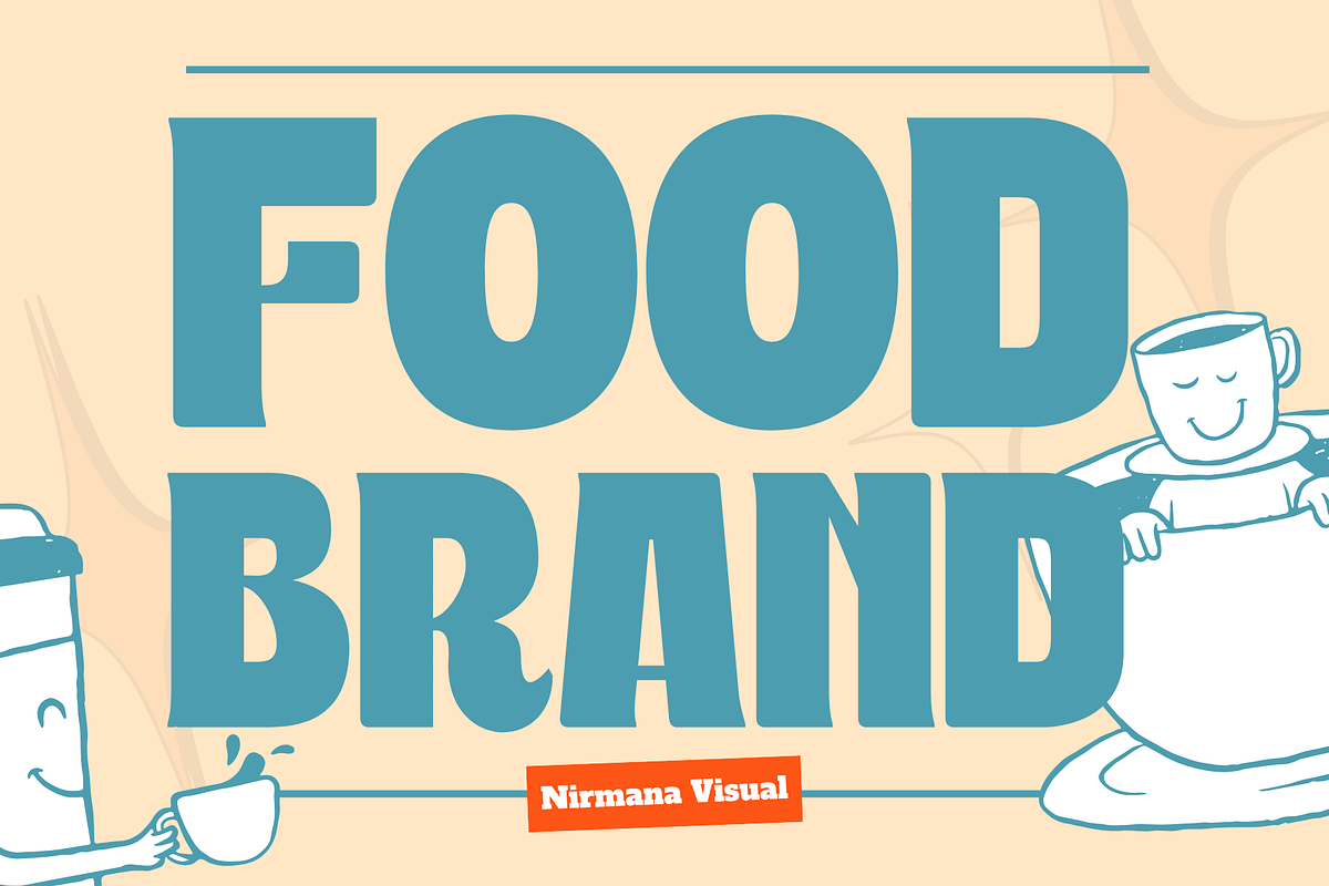 Food Brand - Bold Display Cafe Font, a Sans Serif Font by Nirmana Visual (Photo 1 of 13)