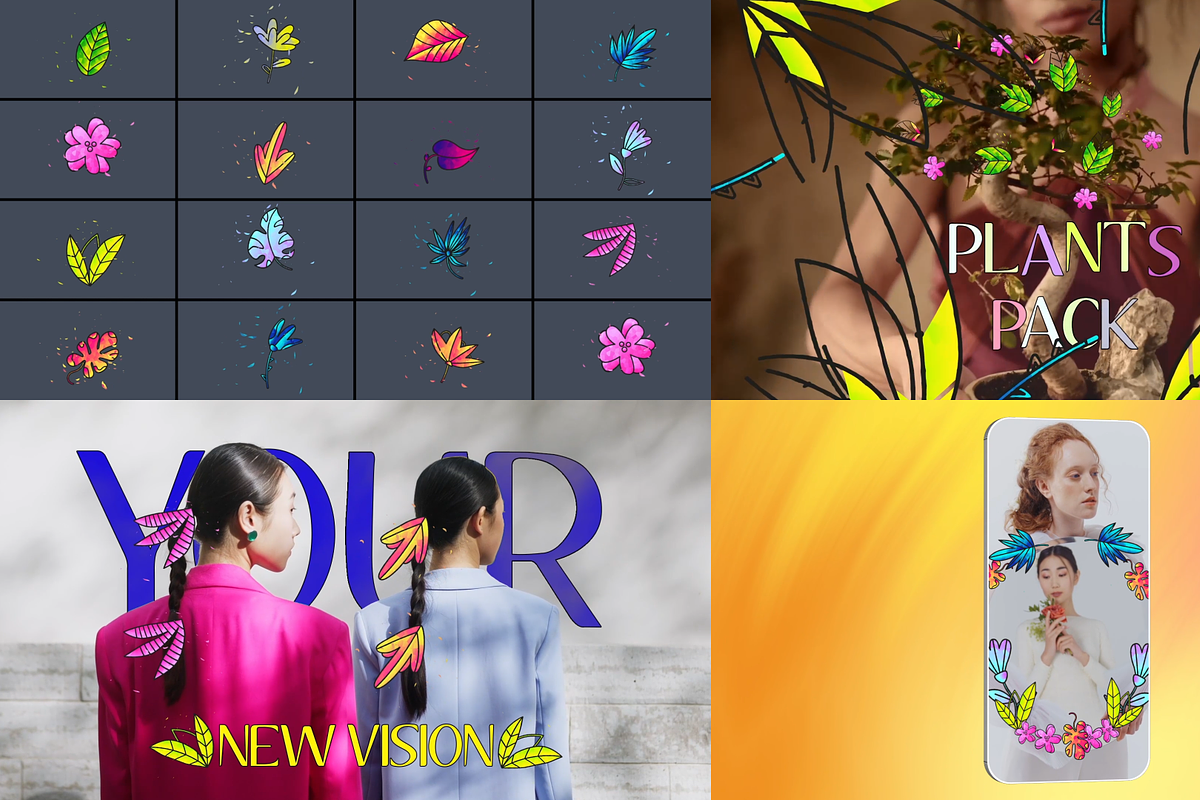 Plants Pack for DaVinci Resolve, a Templates & Theme by 2dfx (Photo 1 of 2)