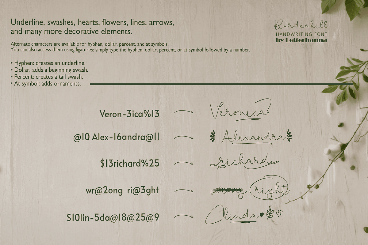 Bordeahill Font, a Handwritten Font by Letterhanna Studio (Photo 11 of 13)