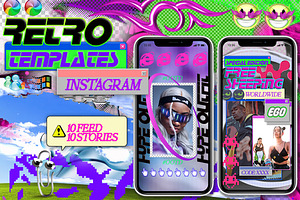 Retro templates instagram