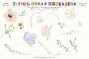 Floral Scrapbook Aesthetic Clipart, a Background Graphic by Essem Creatives (Thumbnail 4 of 7)
